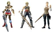 Set com 3 Figuras Art. Final Fantasy XII Vaan/Ashe/Balthier