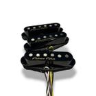 Set Completo - Strat Blues Trio - Single Coils - Preto - Pinheiro Pickups