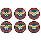 Set Porta Copos Em Cortiça Wonder Woman Logo