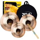 Set prato zeus evolution pro set c b10 14'' 16'' 20'' c/ bag