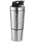 Shakeira Dupla Inox 900ml Coqueteleira Academia Misturador - Shark Blue