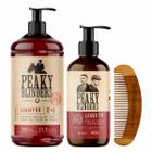 Shampoo 1000ml e Leave-in 450g Peaky Pente Curvo Don Alcides