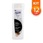 Shampoo Alyne Pretos Radiantes Brilho Intenso Natural com Argila Negra Filtro UV 350ml (Kit com 12)