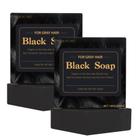 Shampoo Bar VAEYAE Herbal Black Soap Grey Hair Reverse, 2 unidades