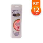 Shampoo Clear Anticaspa Bio Booster Flor de Cerejeira com Fragrância Refrescante 200ml (Kit com 12)