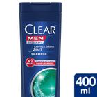 Shampoo Clear Men Anticaspa Limpeza Diária 2 em 1 400ml