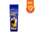 Shampoo Clear Men Sports Limpeza Profunda Anticaspa com Carvão Ativado e Mentol 400ml (Kit com 12)