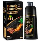 Shampoo de tintura de cabelo 3 em 1 Sminktec para cabelos grisalhos (preto)