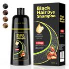 Shampoo de tintura de cabelo KAISASA Black 500mL 3 em 1 Argan Herbal