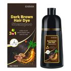 Shampoo de tintura de cabelo KINGMING Dark Brown 500mL para cobertura cinza