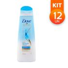 Shampoo Dove Hidratação Intensa Com Infusão De Oxigênio Cabelos Enfraquecido 400ml (Kit com 12)