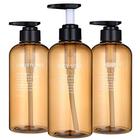 Shampoo e condicionador frasco dispensador-3pcs 16.9oz âmbar plástico vazio bomba recipientes de garrafa de bomba recarregável conjunto para banheiro chuveiro body wash