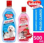 Shampoo Pelos Claros + Condicionador Morango para Cães e Gatos Bellokão 500ml - Vet+20