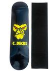 Shape c decks fibergalss yellow monkey 7.00" + lixa nacional - C DECKS SKATE