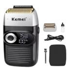 Shaver Kemei Km 2026 Design Slim Compacto USB