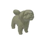 Shitzu Low Poly Pet Dog Geométrico Decoração 3D - Generico