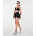 Short Alto Giro Feminino Recortes Tule Regulagem Cós Fitness