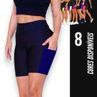 Short Bermuda Leg Legging COM BOLSOS Suplex Fitness Academia Feminino 665