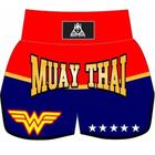 Short Bermuda Muay Thai/boxe Feminino Mulher Maravilha - Silver Sports