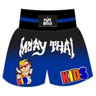 Short Calção Muay Thai New Kids - Infantil - Azul - Fb-3019