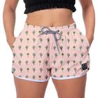 Short De Malhar Feminino Esportivo Academia Praia Conforto Pro W2 Rosa