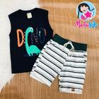 Short e camiseta infantil feminino