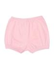 Short em Malha de Algodão com Punho Rosa Claro Feminino