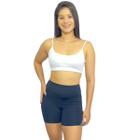 Short Emanuelle Feminino Treino Dry Fit Poliamida Cos Alto