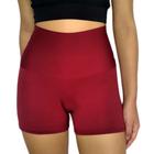 Short Feminino Curto Justo Cós Cintura Alta Liso Suplex Pp ao Plus Size