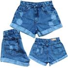 Short Feminino Jeans Short Curto Jeans Feminino Jeans Luxo