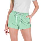 Short Feminino Moda Praia Tactel Liso