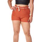 Short Feminino Modelo Linho Confortável Estilosos Moda Casual Lazer Passeio