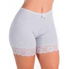 Short Feminino Segunda Pele Longo com Renda