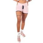 Short Fitness Cintura Alta Rose com Cardaço Fake - DJ Moda Fitness