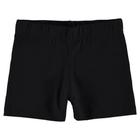 Short Infantil Básico Curto Menina Cotton Liso Preto Malwee Kids Verão