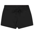 Short Infantil Básico Pink Moletinho Preto