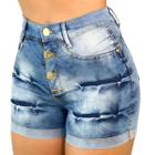 Short Jeans Feminino Cintura Alta com Lycra 