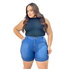 Short Jeans Feminino Plus Size Modelo Curve Bolso na Frente 48 ao 64