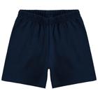 Short Kyly Menina em Cotton na cor Azul Marinho