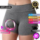 Short Legging Feminino Academia Leg Suplex Levanta Bumbum Preto Armada Force Liso Confortável Meia Coxa Shortinho Leg Básico Poliéster Básico Leggin