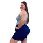 Short Malha Viscolycra Plus Size G1 ao G6 Básico Com Bolsos Soltinho Fresquinho Verão