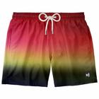 Short Masculino Estampado Surf Boardshort Praia Esportiva Colorido Tactel Academia