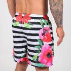 Short masculino listras flores