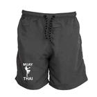 Short Masculino Tactel Muay Thai Treino Conforto Academia