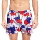 Short Masculino USA Verão Estados Unidos Estampado Praia