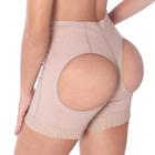 Short Modelador Empina BumBum Cinta Compressora Barriga Bege Preto Elástico