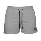 Short Moletom Feminino Com 2 Bolsos Fenda Lateral Básico Casual Treino