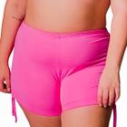 Short Plus Size Com Ajuste Lateral Lycra Praia Rosa