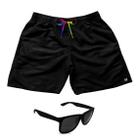 Short Praia Bermuda Mauricinho Preto Cordão LGBT + Óculos