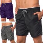 Short Praia Masculino Kit Com 3 tactel Grosso Academia Esportes